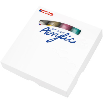 Edding 5400 Acrylic Paint Markers - Dual Tip - Modern Colours (Pack of 5) - Picture 3