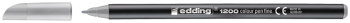 Edding 1200 Fibre Tip Pen - Silver Grey