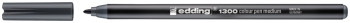 Edding 1300 Fibre Tip Pen - Dark Grey
