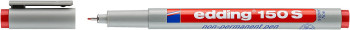 Edding 150 Non-Permanent Pen - Extra Fine - Red