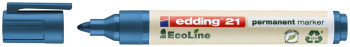 Edding 21 EcoLine Permanent Marker - Bullet Tip - Blue