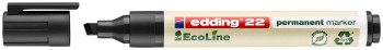 Edding 22 EcoLine Permanent Marker - Chisel Tip - Black
