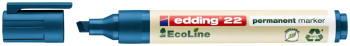 Edding 22 EcoLine Permanent Marker - Chisel Tip - Blue