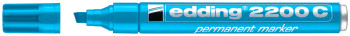 Edding 2200 Permanent Marker - Chisel Tip - Light Blue