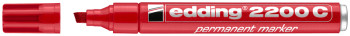 Edding 2200 Permanent Marker - Chisel Tip - Red
