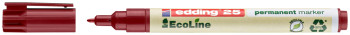Edding 25 EcoLine Permanent Marker - Bullet Tip - Red