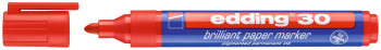 Edding 30 Brilliant Paper Marker - Bullet Tip - Red