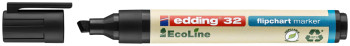 Edding 32 Ecoline Flipchart Marker - Chisel Tip - Black