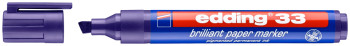 Edding 33 Brilliant Paper Marker - Chisel Tip - Violet