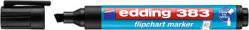 Edding 383 Flipchart Marker - Chisel Tip - Medium - Black