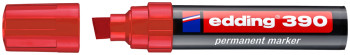 Edding 390 Permanent Marker - Chisel Tip - Extra Broad - Red