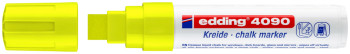 Edding 4090 Chalk Marker - Chisel Tip - Neon Yellow