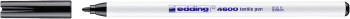Edding 4600 Textile Pen - Fine - Black
