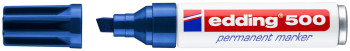 Edding 500 Permanent Marker - Chisel Tip - Broad - Blue