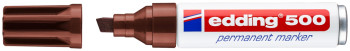 Edding 500 Permanent Marker - Chisel Tip - Broad - Brown
