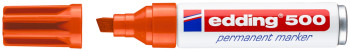 Edding 500 Permanent Marker - Chisel Tip - Broad - Orange
