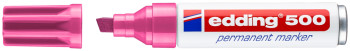 Edding 500 Permanent Marker - Chisel Tip - Broad - Pink