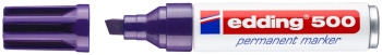 Edding 500 Permanent Marker - Chisel Tip - Broad - Violet