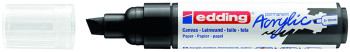 Edding 5000 Acrylic Paint Marker - Chisel Tip - Broad - Matte Black