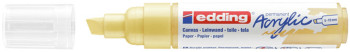 Edding 5000 Acrylic Paint Marker - Chisel Tip - Broad - Matte Pastel Yellow