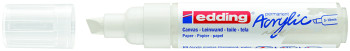 Edding 5000 Acrylic Paint Marker - Chisel Tip - Broad - Matte Traffic White