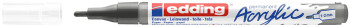 Edding 5300 Acrylic Paint Marker - Bullet Tip - Fine - Matte Anthracite