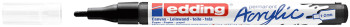 Edding 5300 Acrylic Paint Marker - Bullet Tip - Fine - Matte Black