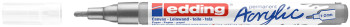 Edding 5300 Acrylic Paint Marker - Bullet Tip - Fine - Matte Silver