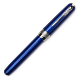 Pineider Full Metal Jacket Rollerball Pen - Lightning Blue - Picture 1