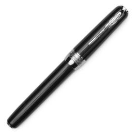 Pineider Full Metal Jacket Rollerball Pen - Midnight Black - Picture 1