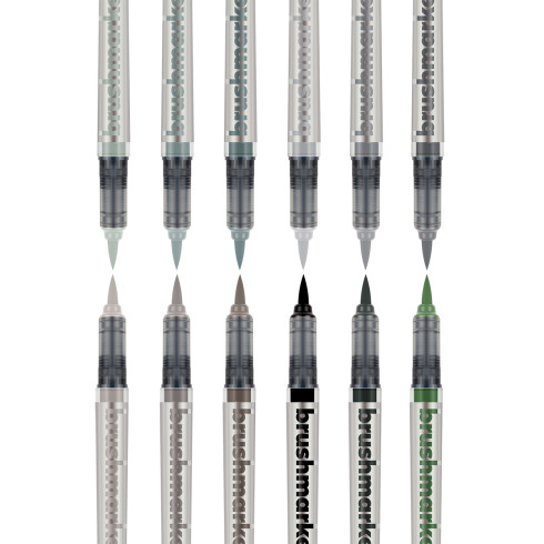 Karin Brushmarker PRO Set - Grey Colours (Pack of 12) - Picture 2