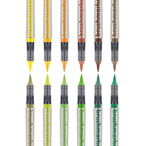 Karin Brushmarker PRO Set - Sun & Tree Colours (Pack of 12) - Picture 2