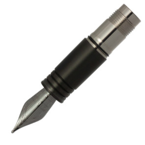 Parker Premier Monochrome Black Trim Nib - Solid 18K Gold Ruthenium Plated