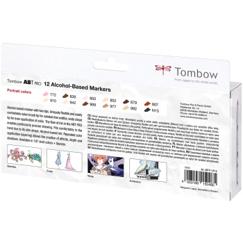 Tombow ABT PRO Markers - Portrait Colours (Pack of 12) - Picture 1