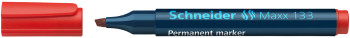 Schneider Maxx 133 Permanent Marker - Chisel Tip - Red