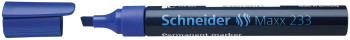 Schneider Maxx 233 Permanent Marker - Chisel Tip - Blue