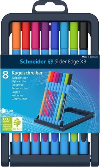 Schneider Slider Edge Ballpoint Pen - Extra Broad - Assorted Colours (Pack of 8)