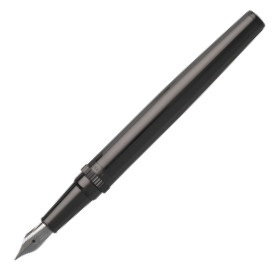 Hugo Boss Gear Fountain Pen - Metal Dark Chrome