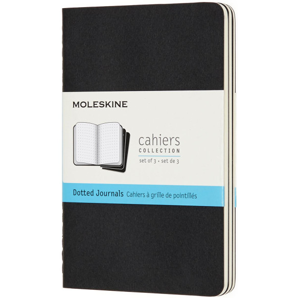 Moleskine Cahier Pocket Journal - Dotted - Set of 3 - Assorted