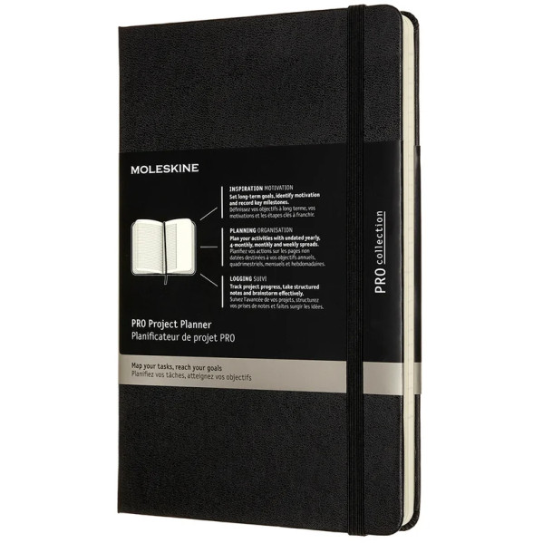 Moleskine Pro Hardback Large Project Planner - Black