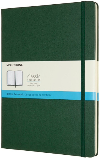 Moleskine Classic Hardback Extra Large Notebook - Dotted - Myrtle Green