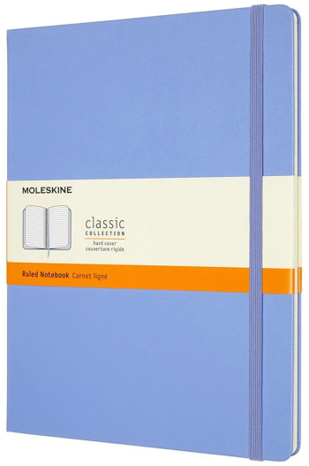 Moleskine Classic Hardback Extra Large Notebook - Ruled - Hydrangea Blue