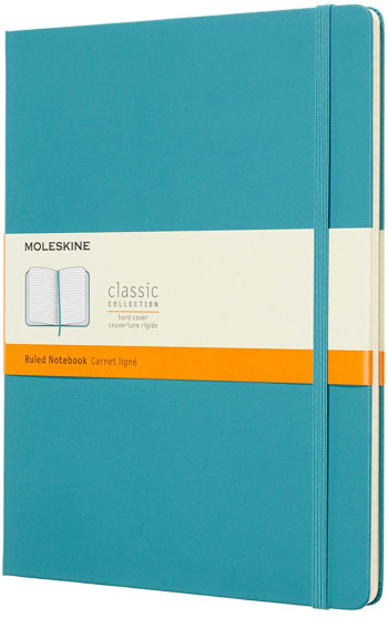 Moleskine Classic Hardback Extra Large Notebook - Ruled - Reef Blue