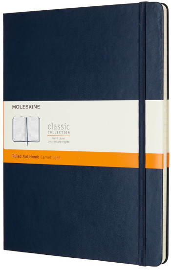 Moleskine Classic Hardback Extra Large Notebook - Ruled - Sapphire Blue
