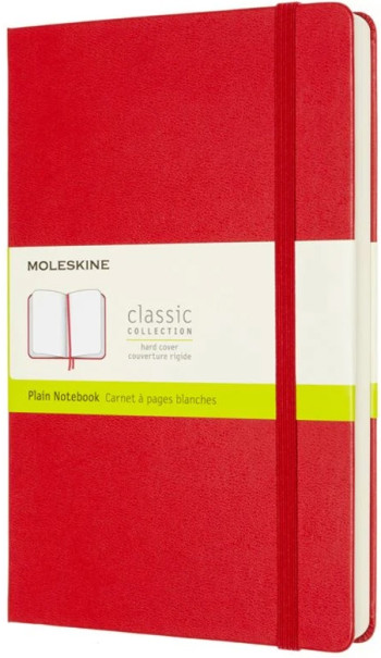 Moleskine Classic Hardback Large Expanded Notebook - Plain - Scarlet