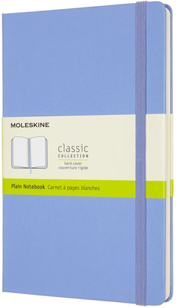 Moleskine Classic Hardback Large Notebook - Plain - Hydrangea Blue