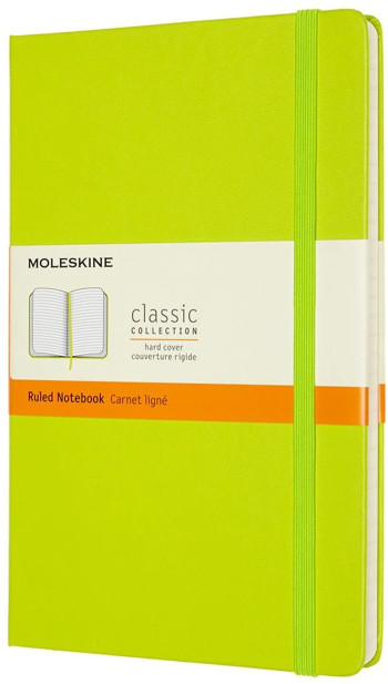 Moleskine Classic Hardback Large Notebook - Ruled - Lemon Green