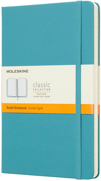 Moleskine Classic Hardback Large Notebook - Ruled - Reef Blue