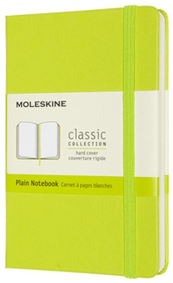 Moleskine Classic Hardback Pocket Notebook - Plain - Lemon Green