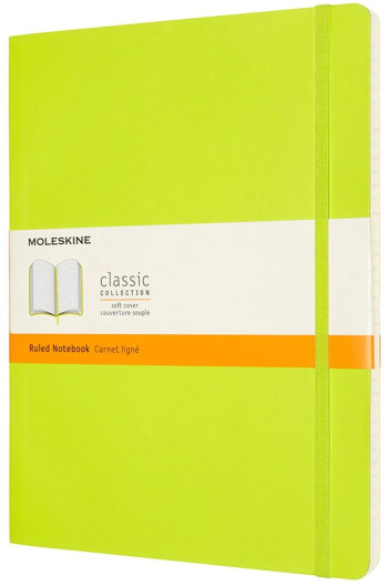 Moleskine Classic Soft Cover Extra Large Notebook - Ruled - Lemon Green